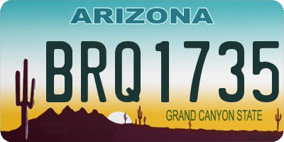 AZ license plate BRQ1735