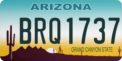 AZ license plate BRQ1737