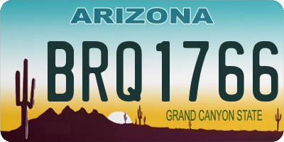 AZ license plate BRQ1766