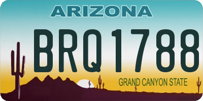 AZ license plate BRQ1788