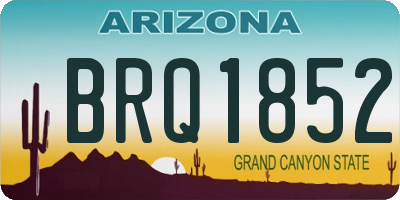 AZ license plate BRQ1852