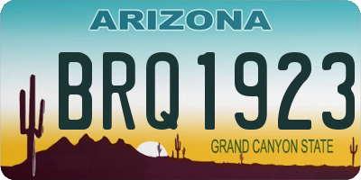 AZ license plate BRQ1923