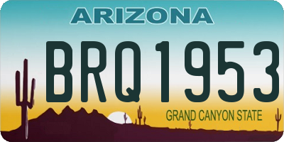 AZ license plate BRQ1953