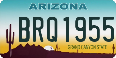AZ license plate BRQ1955