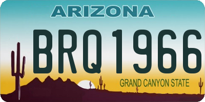 AZ license plate BRQ1966