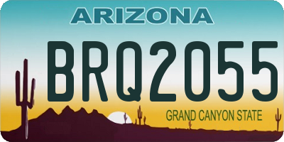 AZ license plate BRQ2055