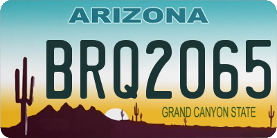 AZ license plate BRQ2065