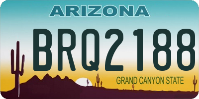 AZ license plate BRQ2188