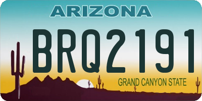 AZ license plate BRQ2191