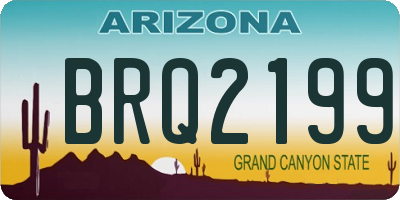 AZ license plate BRQ2199