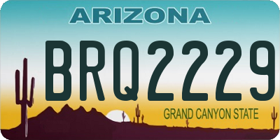 AZ license plate BRQ2229