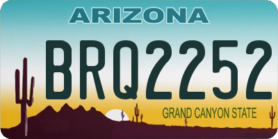 AZ license plate BRQ2252