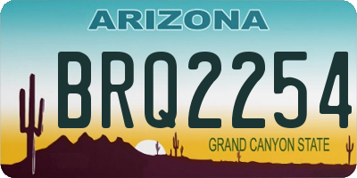 AZ license plate BRQ2254