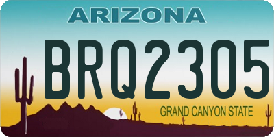AZ license plate BRQ2305