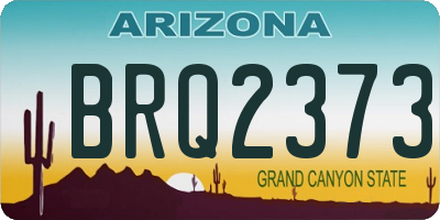 AZ license plate BRQ2373
