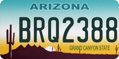 AZ license plate BRQ2388