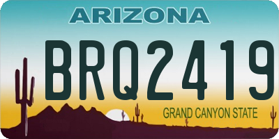AZ license plate BRQ2419