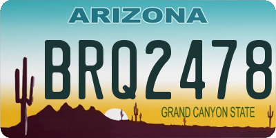 AZ license plate BRQ2478