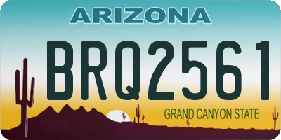 AZ license plate BRQ2561