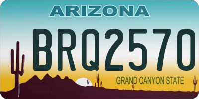 AZ license plate BRQ2570