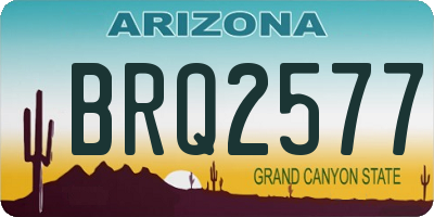 AZ license plate BRQ2577