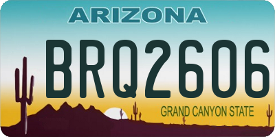 AZ license plate BRQ2606