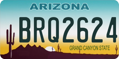 AZ license plate BRQ2624