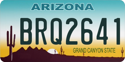 AZ license plate BRQ2641