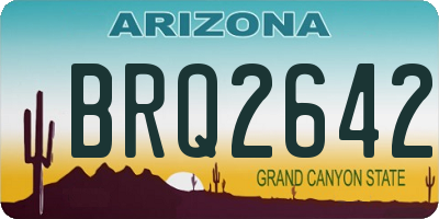 AZ license plate BRQ2642