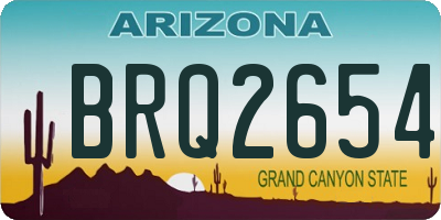 AZ license plate BRQ2654