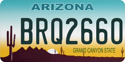 AZ license plate BRQ2660