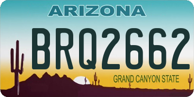 AZ license plate BRQ2662