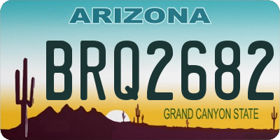 AZ license plate BRQ2682