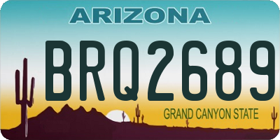AZ license plate BRQ2689