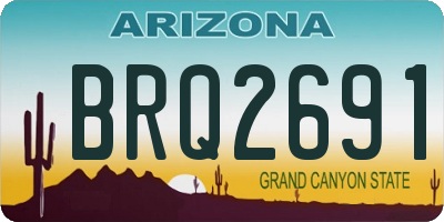 AZ license plate BRQ2691