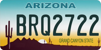 AZ license plate BRQ2722