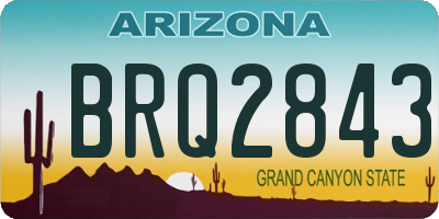 AZ license plate BRQ2843