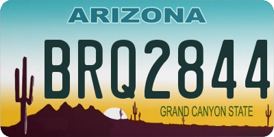 AZ license plate BRQ2844