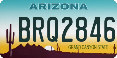 AZ license plate BRQ2846