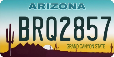 AZ license plate BRQ2857