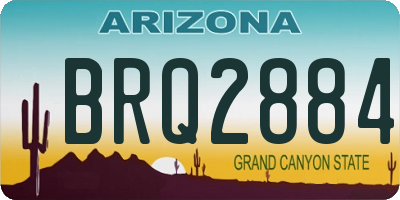 AZ license plate BRQ2884