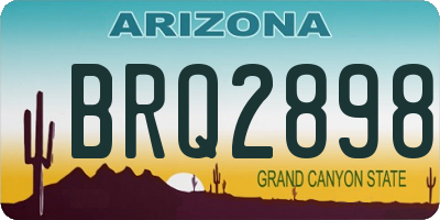 AZ license plate BRQ2898