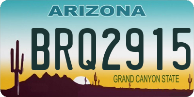 AZ license plate BRQ2915