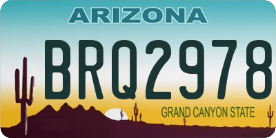 AZ license plate BRQ2978