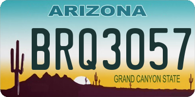 AZ license plate BRQ3057