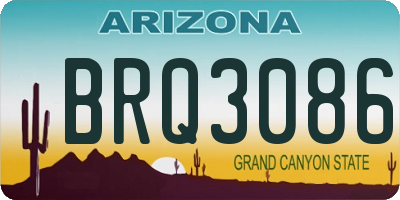 AZ license plate BRQ3086