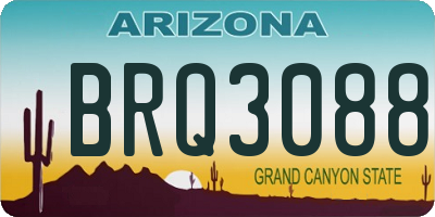 AZ license plate BRQ3088