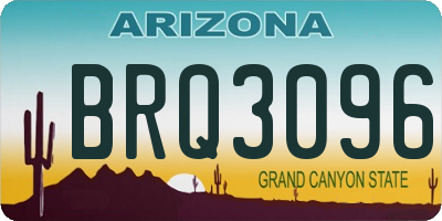 AZ license plate BRQ3096