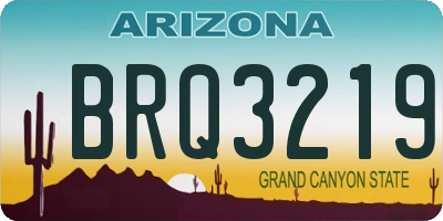 AZ license plate BRQ3219