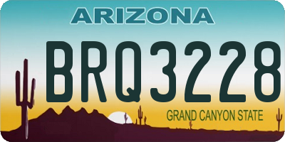 AZ license plate BRQ3228